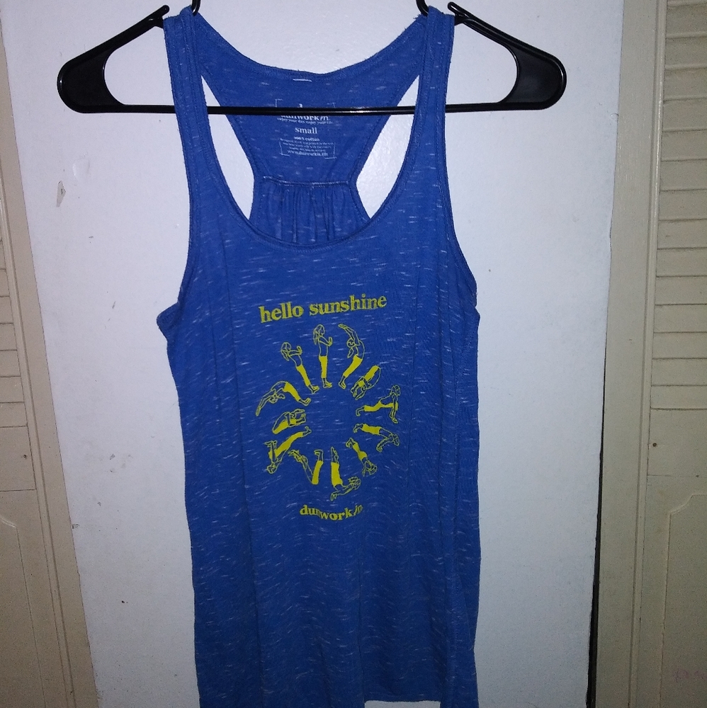 Dunworkin Blue Tank Top Sz S